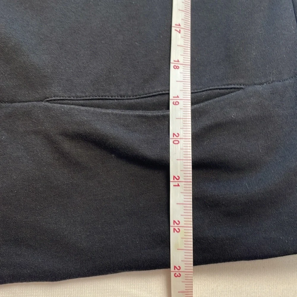 Ann Taylor Black Full Zip Lightweight Jacket 3/4 Length Sleeves Pockets‎ Size M